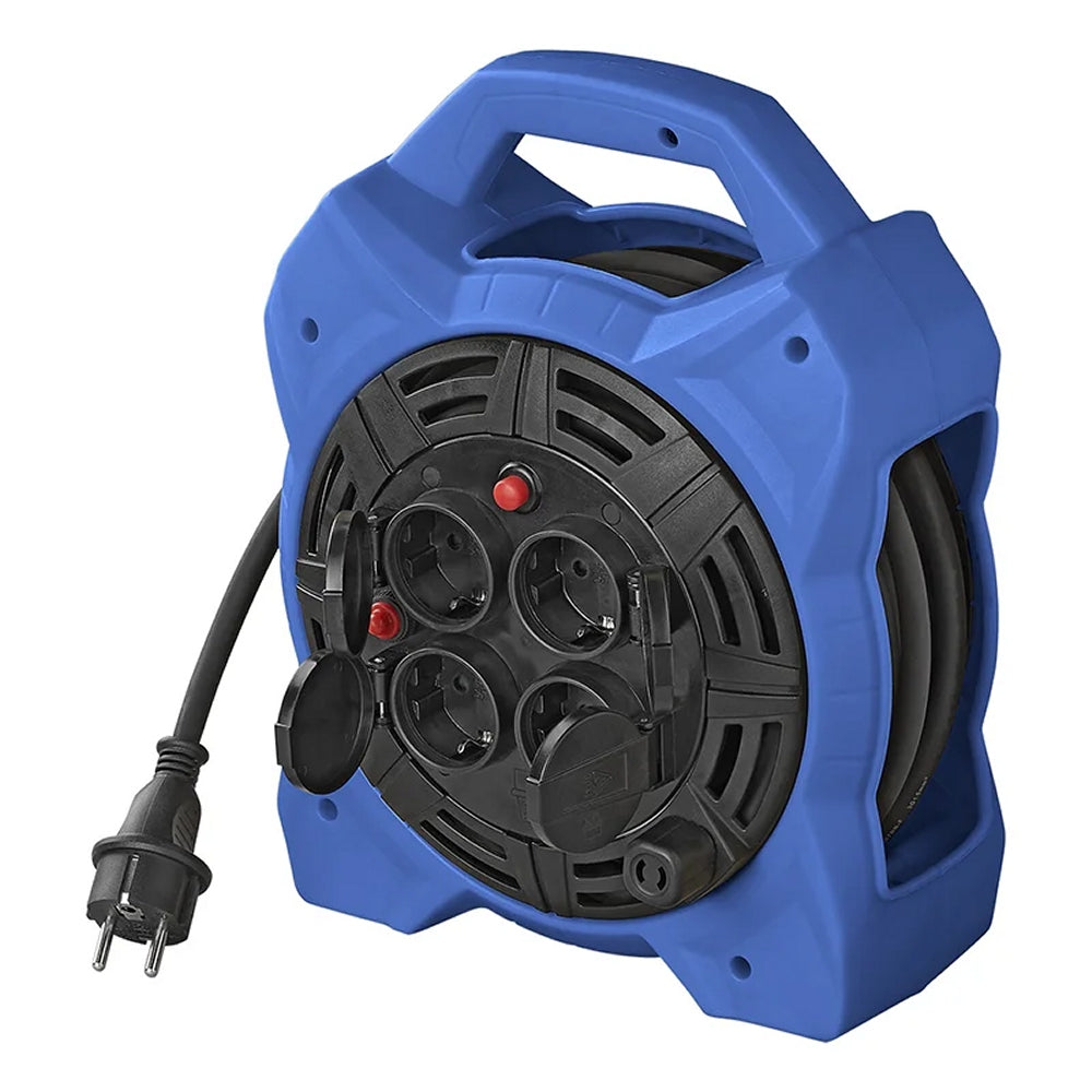 ProPlus 373838 Kabeltrommel Schuko 4 fach 15 Meter Kabel LED-Beleuchtung