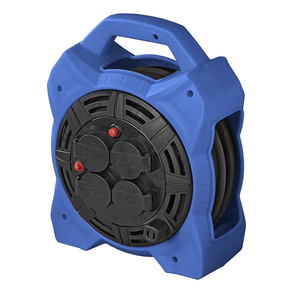 ProPlus 373838 Kabeltrommel Schuko 4 fach 15 Meter Kabel LED-Beleuchtung