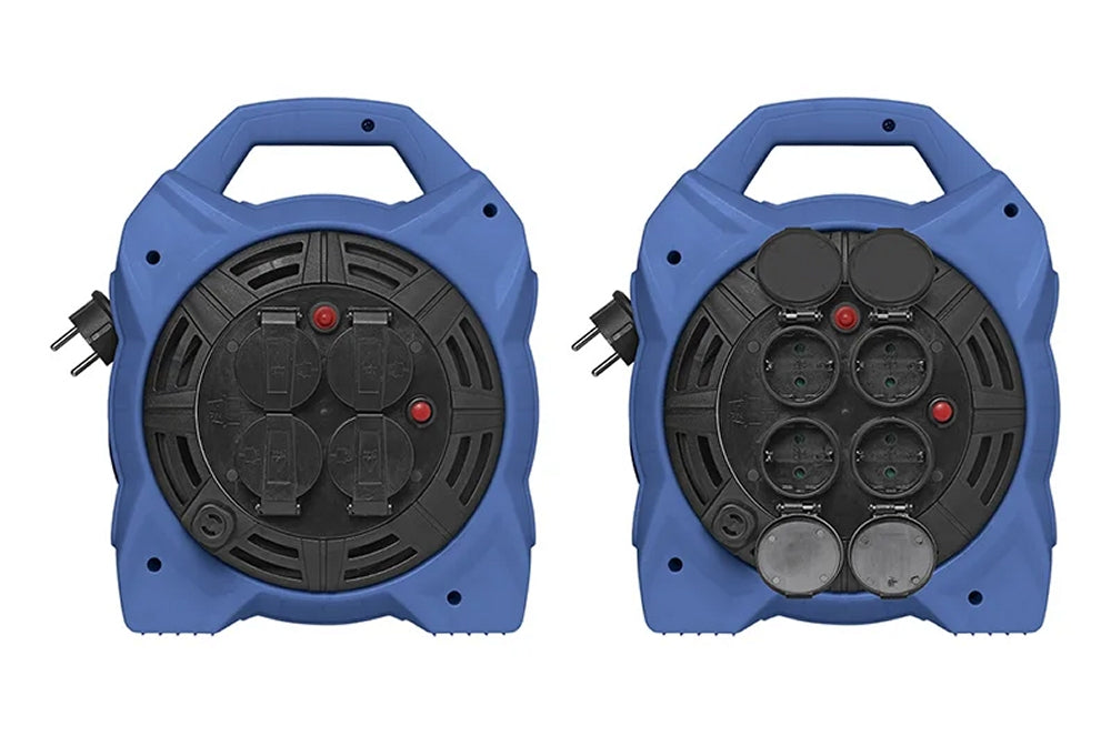 ProPlus 373838 Kabeltrommel Schuko 4 fach 15 Meter Kabel LED-Beleuchtung