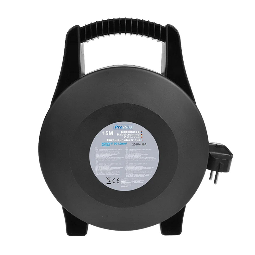 ProPlus 373842 Kabeltrommel Schuko 4 fach 15 Meter Kabel VDE