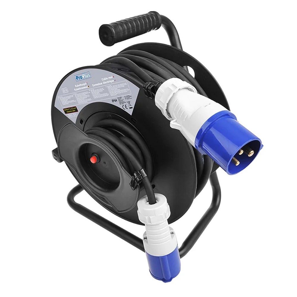 ProPlus 373844DE Kabeltrommel CEE 25 Meter Kabel mit Griff