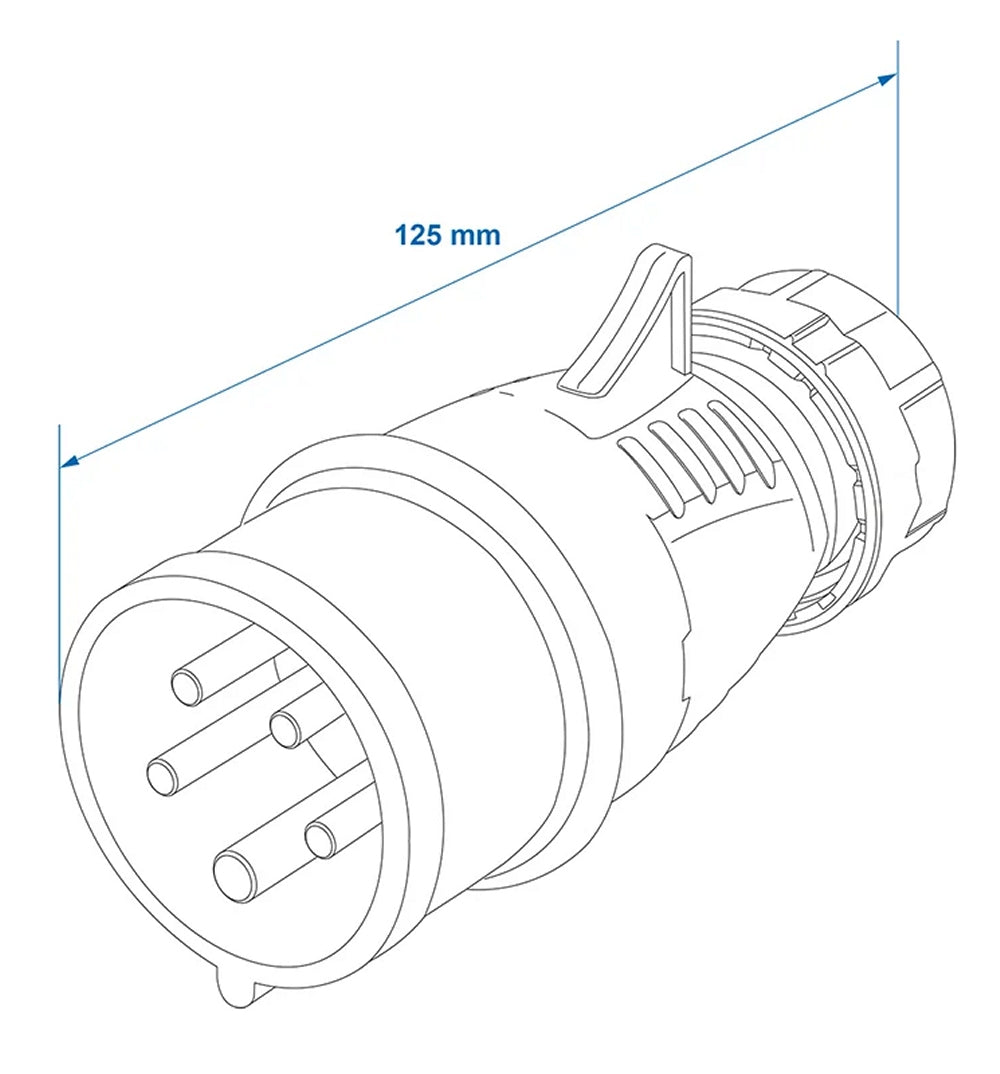 ProPlus 373900 CEE Stecker 5 polig 16 Ampere IP44 Anhängerstecker