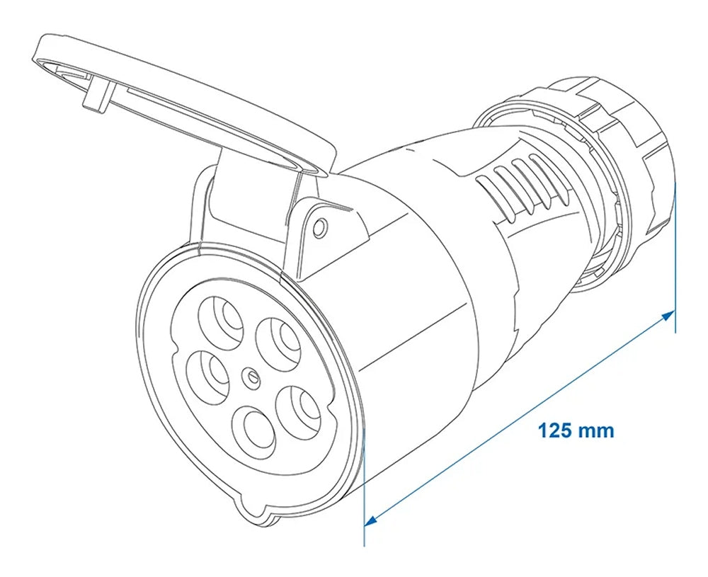 ProPlus 373902 CEE Adapter Kupplung 16A 5-polig Kontrasteckdose