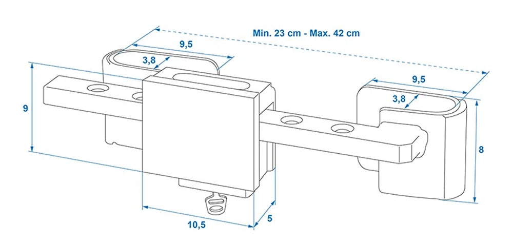 ProPlus 381341V01 LKW Container Schloss verstellbar Heavy Duty Seecontainerschloss