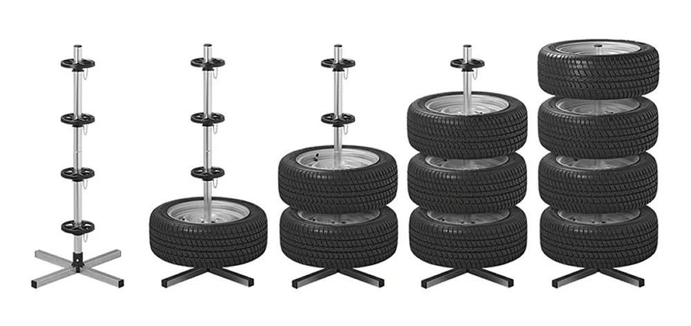 ProPlus 390059 Felgenständer Aluminium für 4 Reifen Felgenbaum