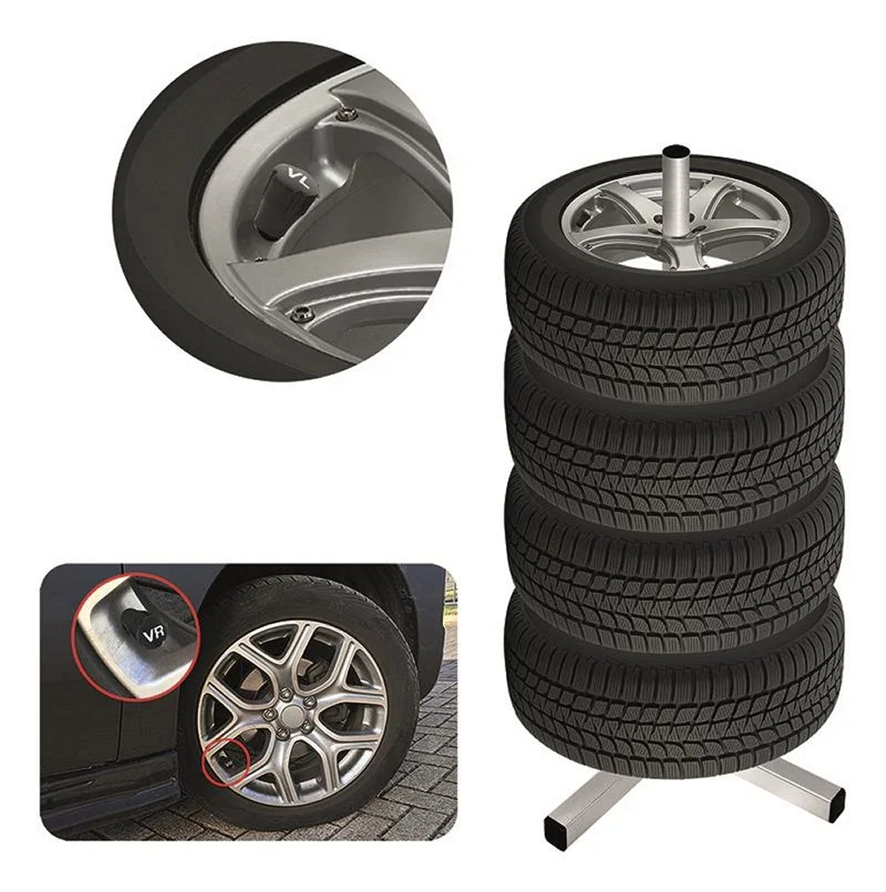 Proplus 390068 8 Stück Rad Markierung Ventilkappen Reifenmarkierung