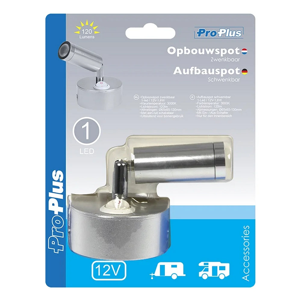 ProPlus 411820 Aufbauspot schwenkbar 1 LED 12 Volt 120 Lumen Innenbeleuchtung Caravan Wohnmobil