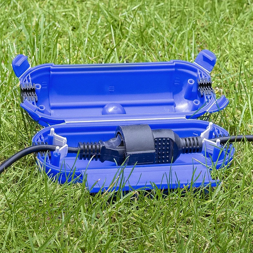 ProPlus 420352BL Sicherheitsbox BLAU für SCHUKO Stecker Kabelbox für Garten & Camping