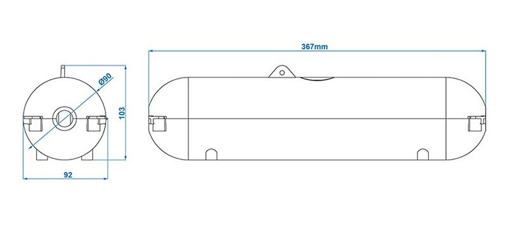 ProPlus 420358 Sicherheitsbox BLAU für CEE Schuko Stecker Kabelbox für Garten & Camping