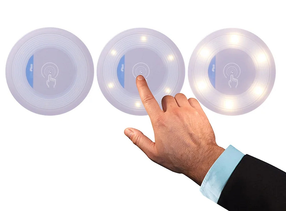 ProPlus 440319 UFO Lampe Ø12,5cm dimmbar mit Sensorsteuerung Wohnwagenlampe