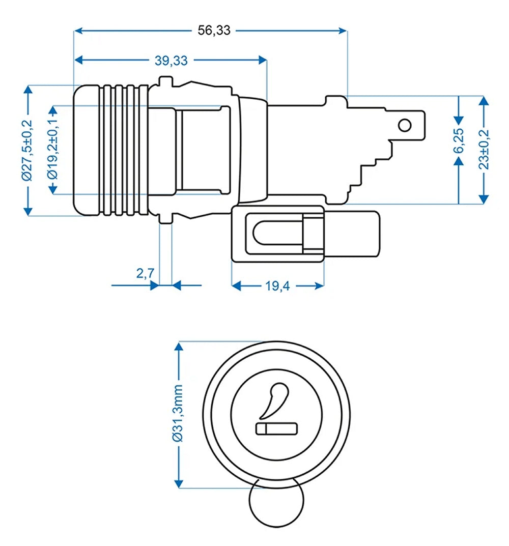 ProPlus 450402 Zigarettenanzünder für Einbau Steckdose 12V/24V beleuchtet Ladebuchse