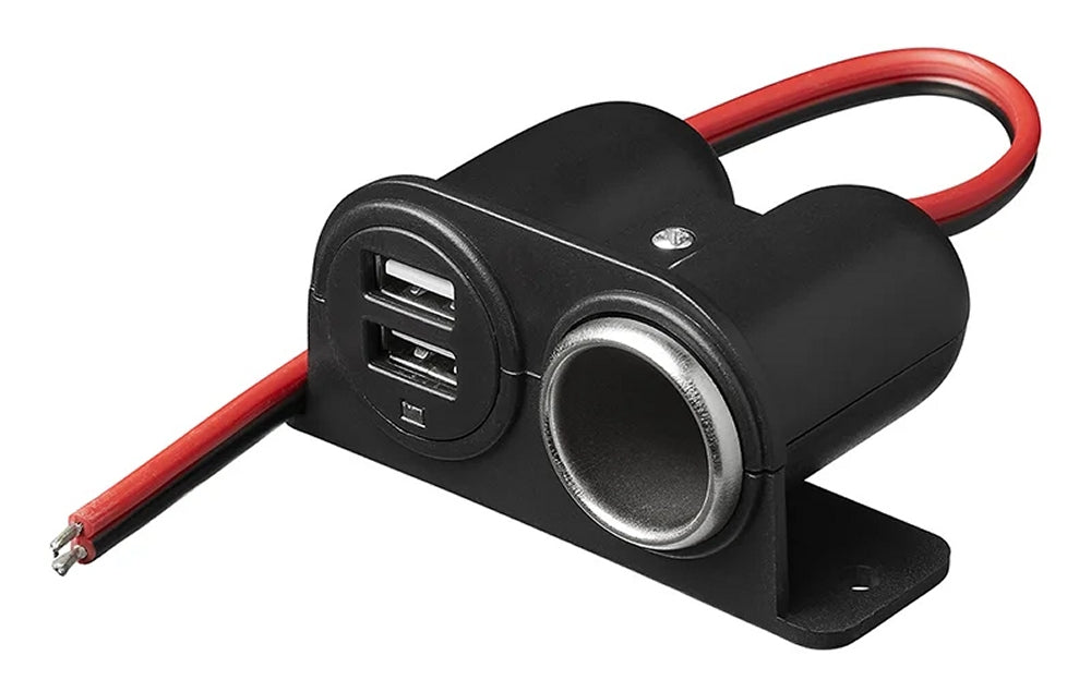 ProPlus 450420 Aufbau Zigarettenanzündersteckdose + 2 x USB Typ A 12V/24V