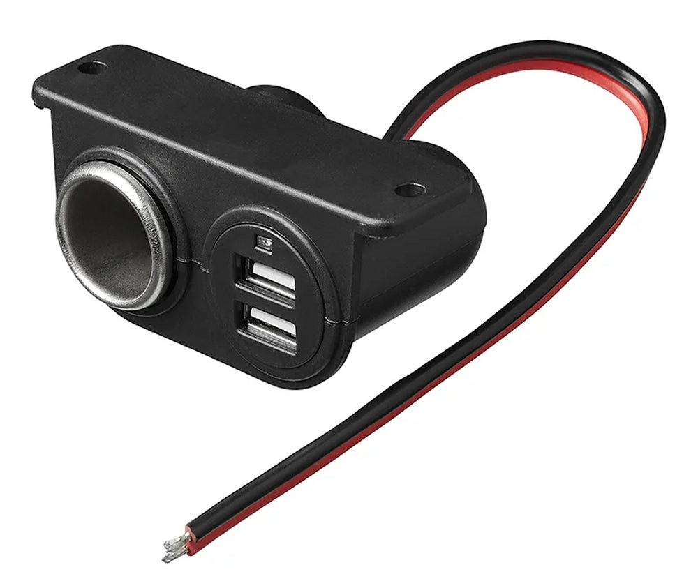 ProPlus 450420 Aufbau Zigarettenanzündersteckdose + 2 x USB Typ A 12V/24V