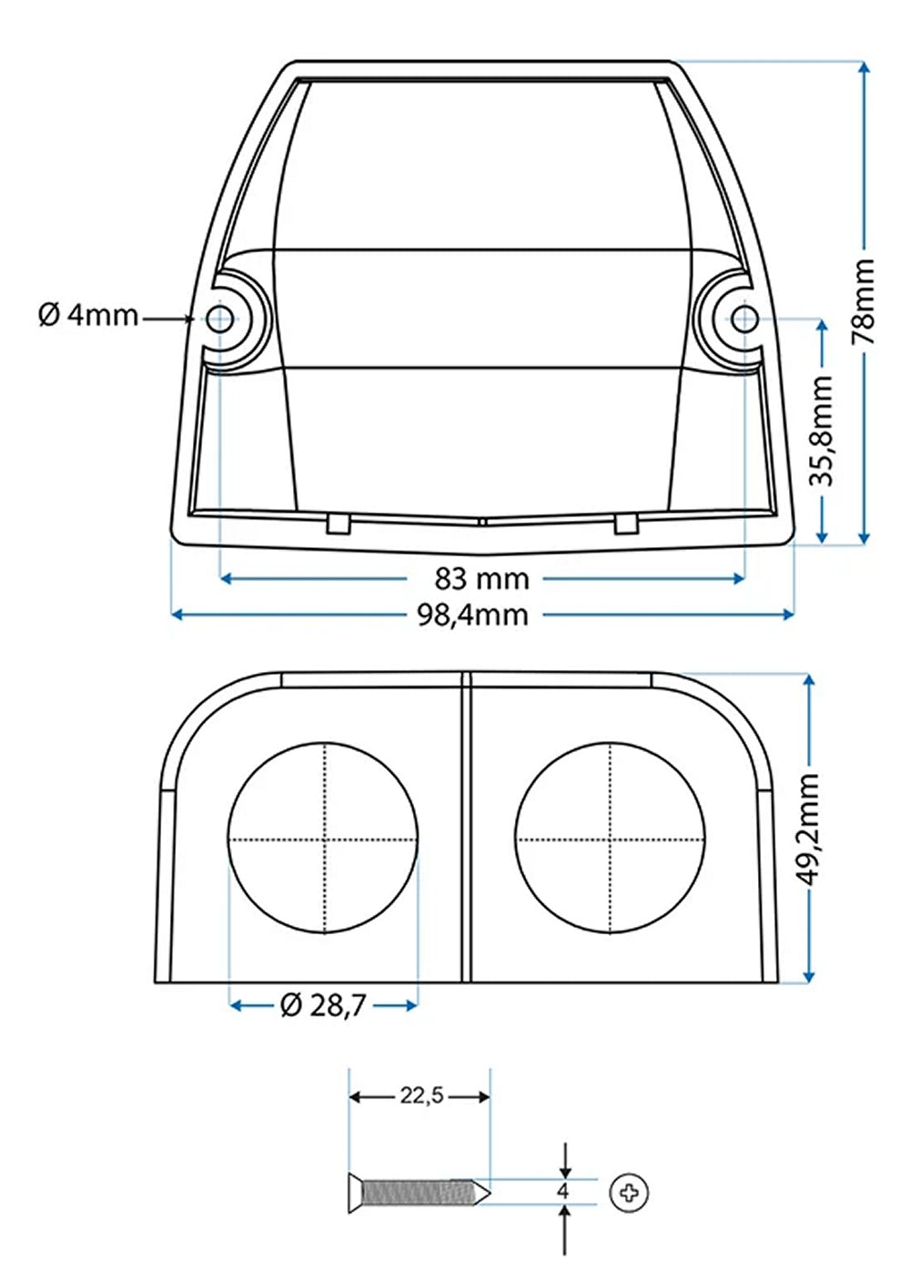 ProPlus 450442 Aufbau Gehäuse doppelt Aufbaugehäuse