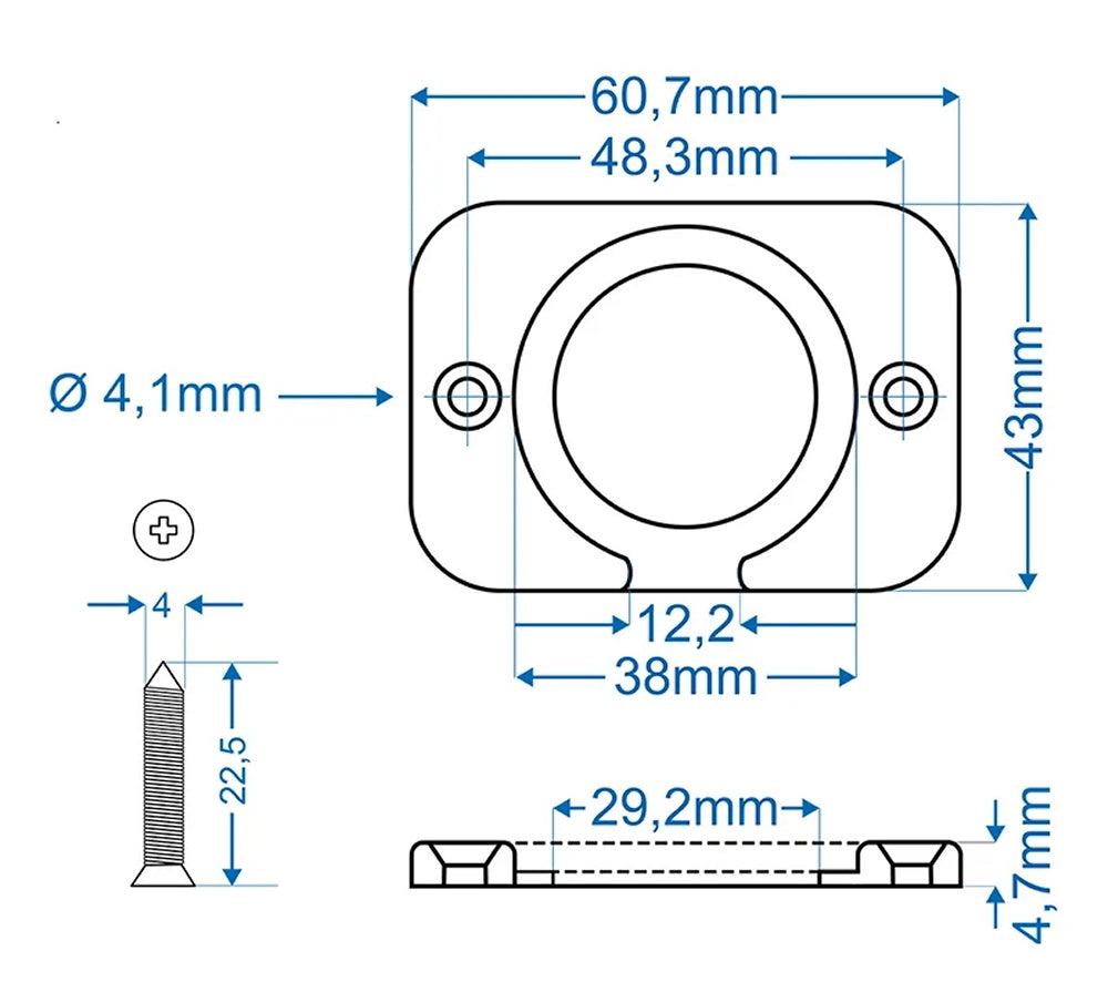 ProPlus 450444 Einbau Rahmen einzeln einfach Einbaurahmen