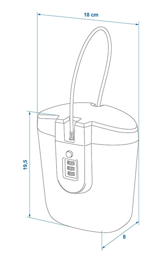 ProPlus 540251 Tragbarer Safe Reisesafe Campingtresor Diebstahlschutz
