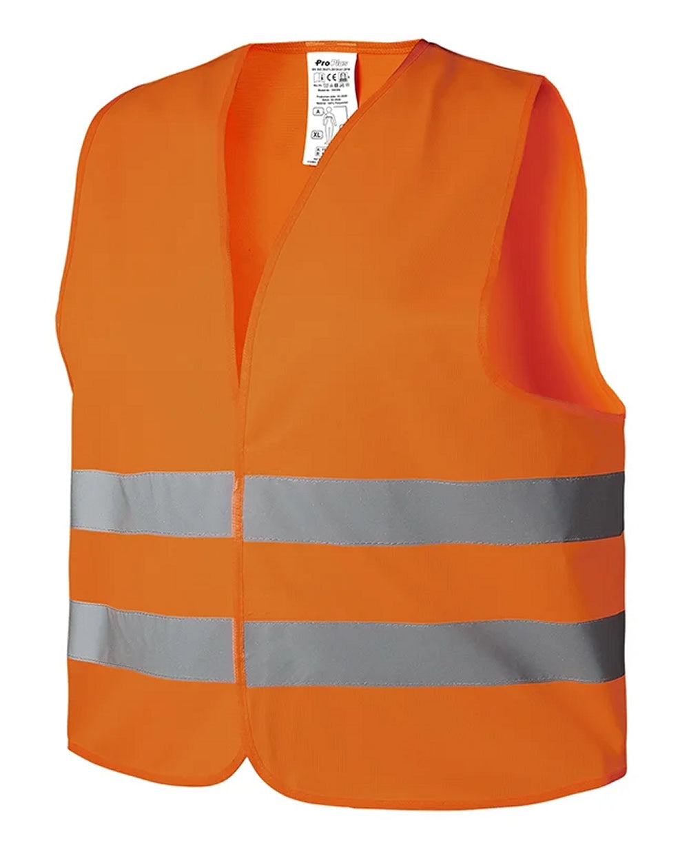ProPlus 540306 Sicherheitsweste Orange Warnweste Einheitsgröße