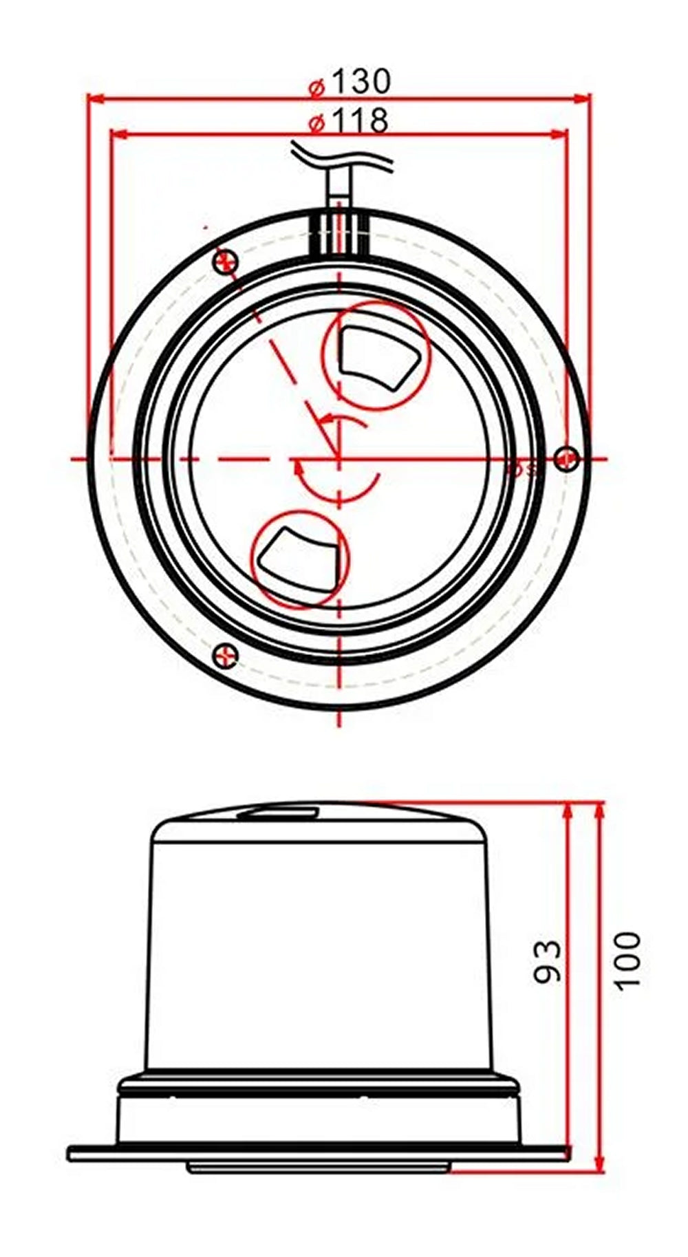 ProPlus 540442 Rundumleuchte orange 36 LED 10-30V