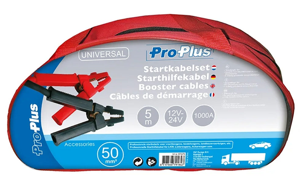 ProPlus 570279 Starthilfekabel / Überbrückungskabel 2 x 50mm² - 5,0m Länge LKW