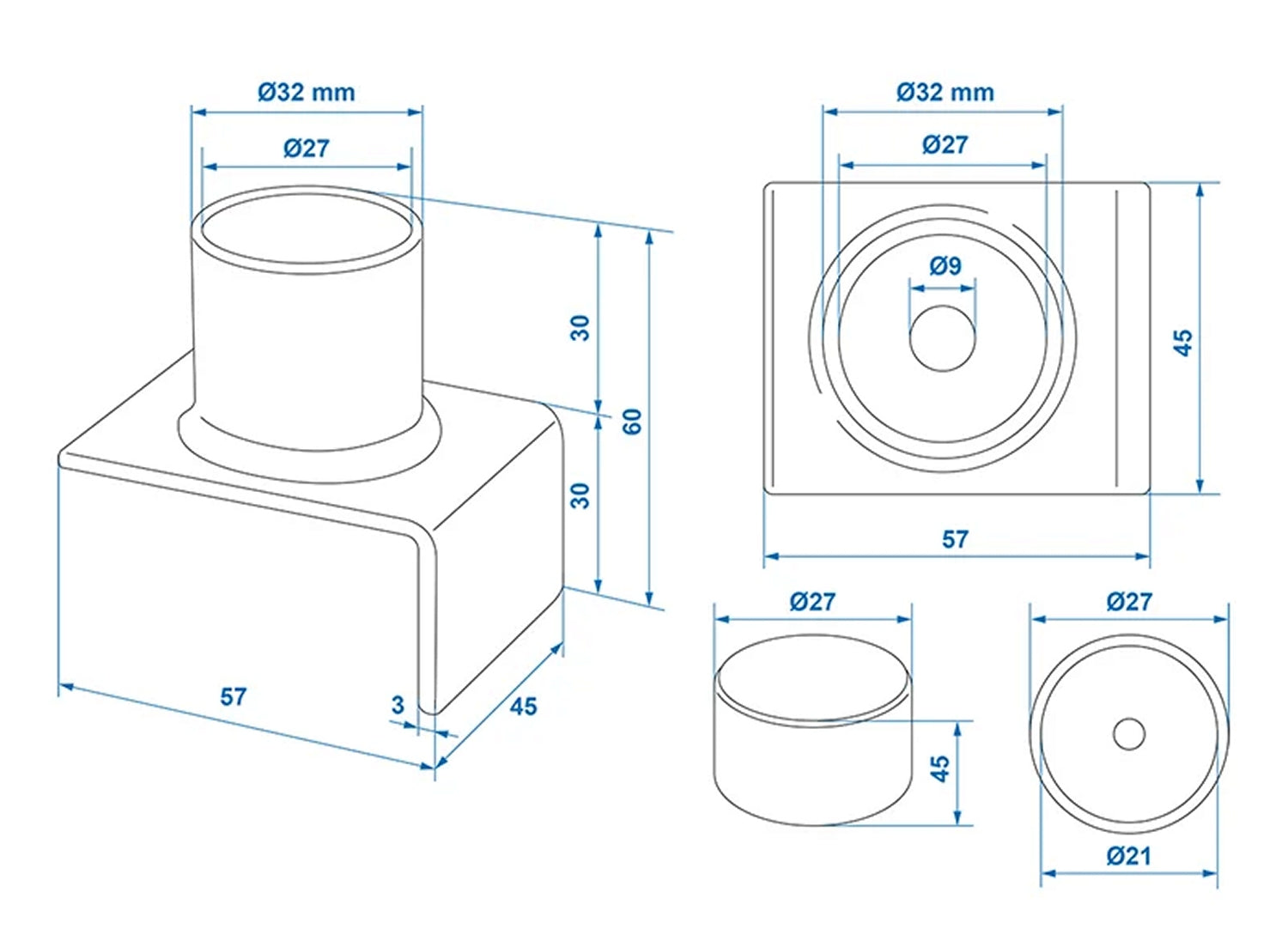 ProPlus 580123 L-Form Adapter für Stempelwagenheber für Trägerbreite 50mm