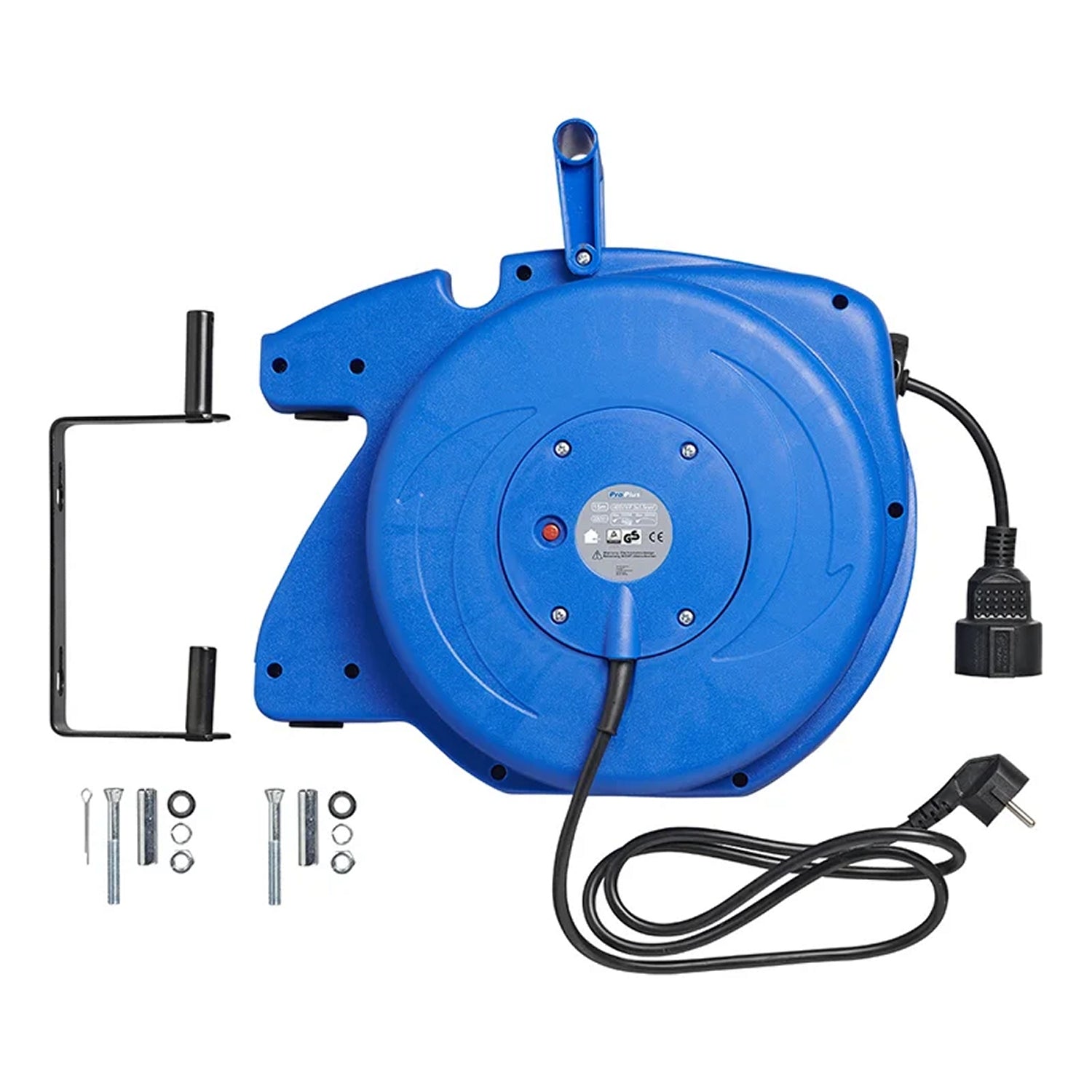 ProPlus 580786 automatische Kabeltrommel mit 15 Meter Kabel mit Griff