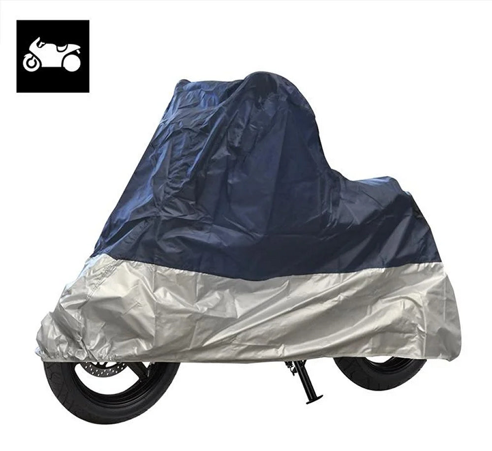 ProPlus 610257 Schutzhülle für Motorrad Roller XL 246x104x127cm PEVA Wetterschutz Blau/Silber