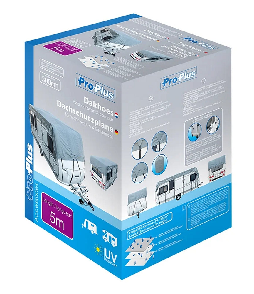 ProPlus 610272 Wohnwagen und Wohnmobil Dachschutzplane 5x3m
