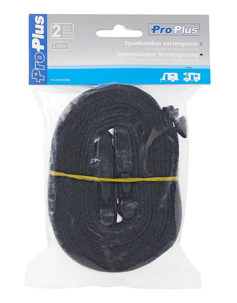 ProPlus 610272AC01 Satz Wohnwagen Wohnmobil Dachschutzplane Spannbänder Verlängerung 3m