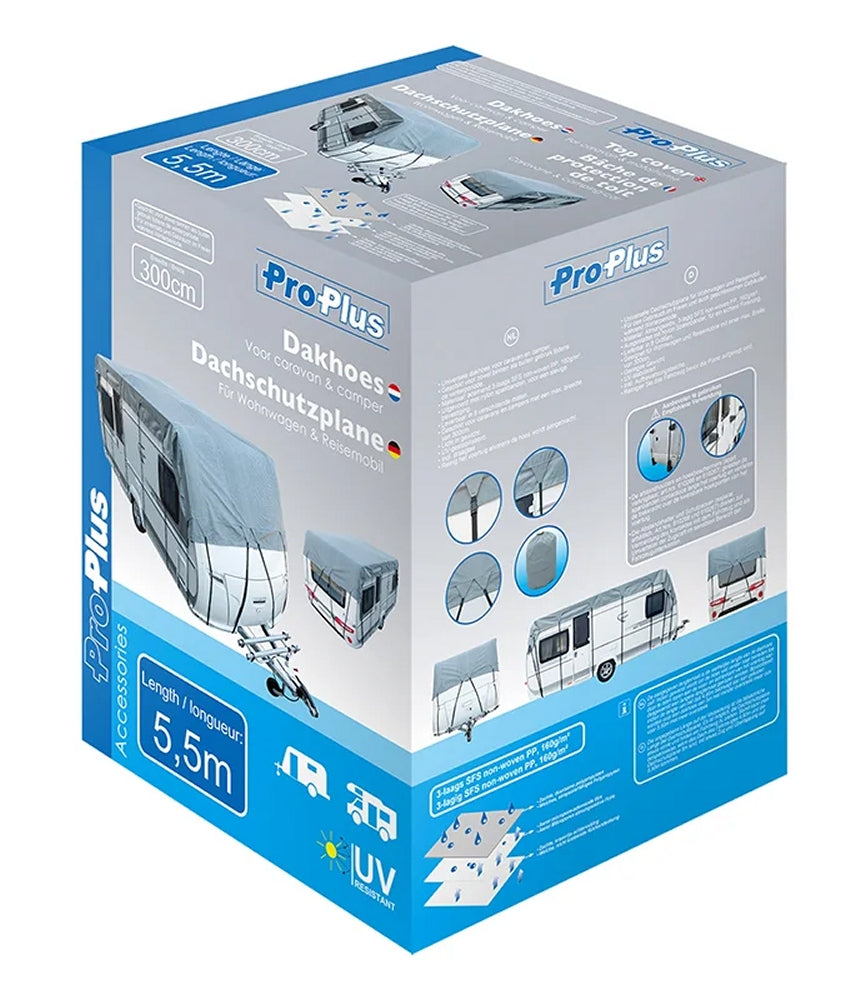 ProPlus 610273 Wohnwagen und Wohnmobil Dachschutzplane 5,5x3m