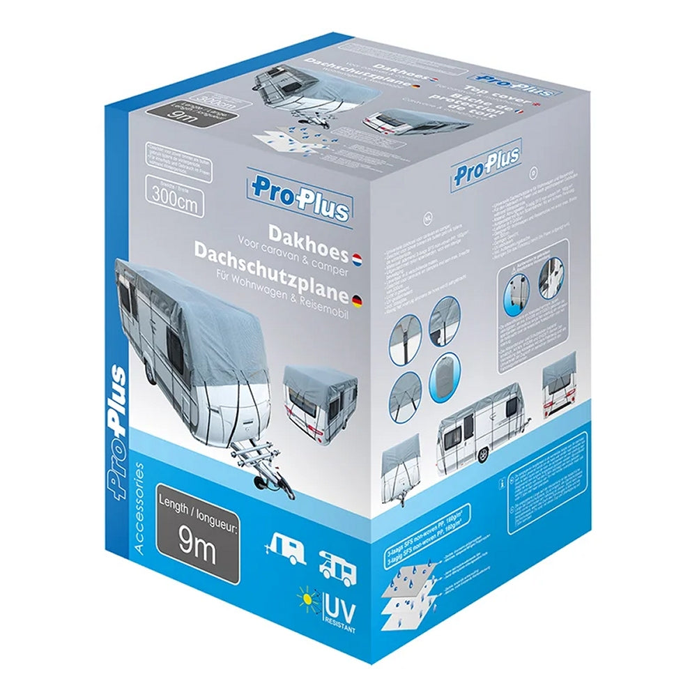 ProPlus 610280 Wohnwagen und Wohnmobil Dachschutzplane 9x3m