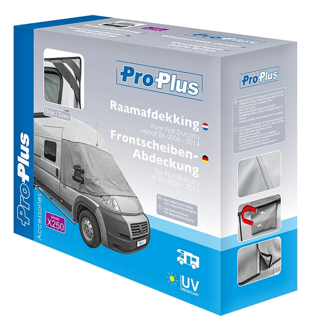 ProPlus 610686V01 Frontscheibe Windschutzscheibe Abdeckung Grau Fiat Ducato X250 ab 06-2006 - 2014