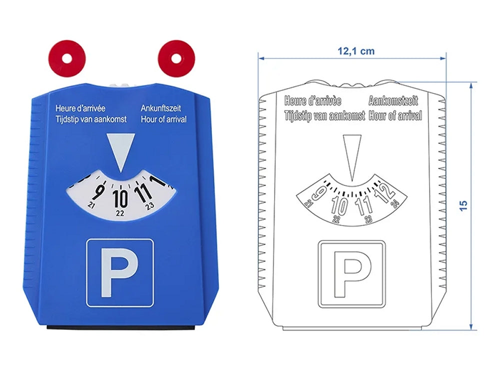 ProPlus 630518 Parkscheibe NLD DE F GB mit Eiskratzer 2 Einkaufswagenchips Eisschaber