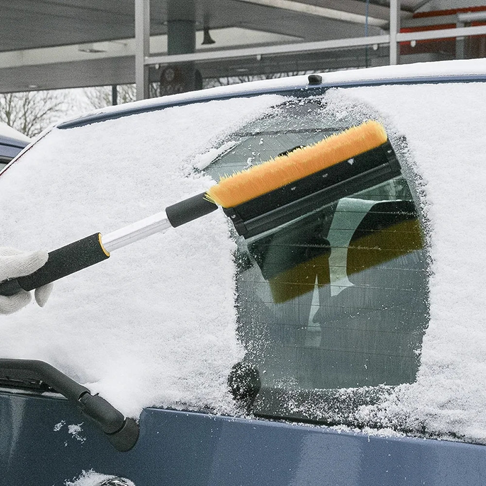 ProPlus 630549 Schneebürste mit Gummiwischer und Eiskratzer Teleskopstiel