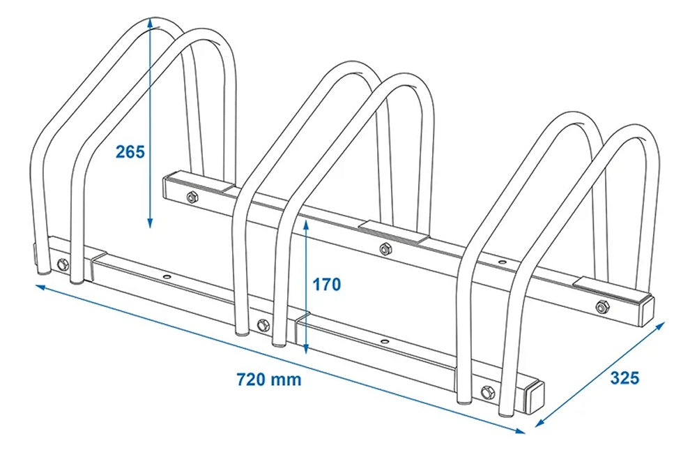 ProPlus 730933 Fahrradständer für 3 Fahrräder Fahrrad Ständer Fahrradhalterung