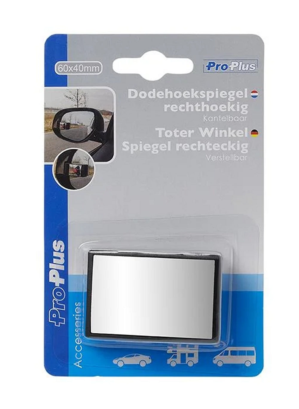 ProPlus 750607 Toter Winkel Spiegel rechteckig verstellbar Selbstklebend