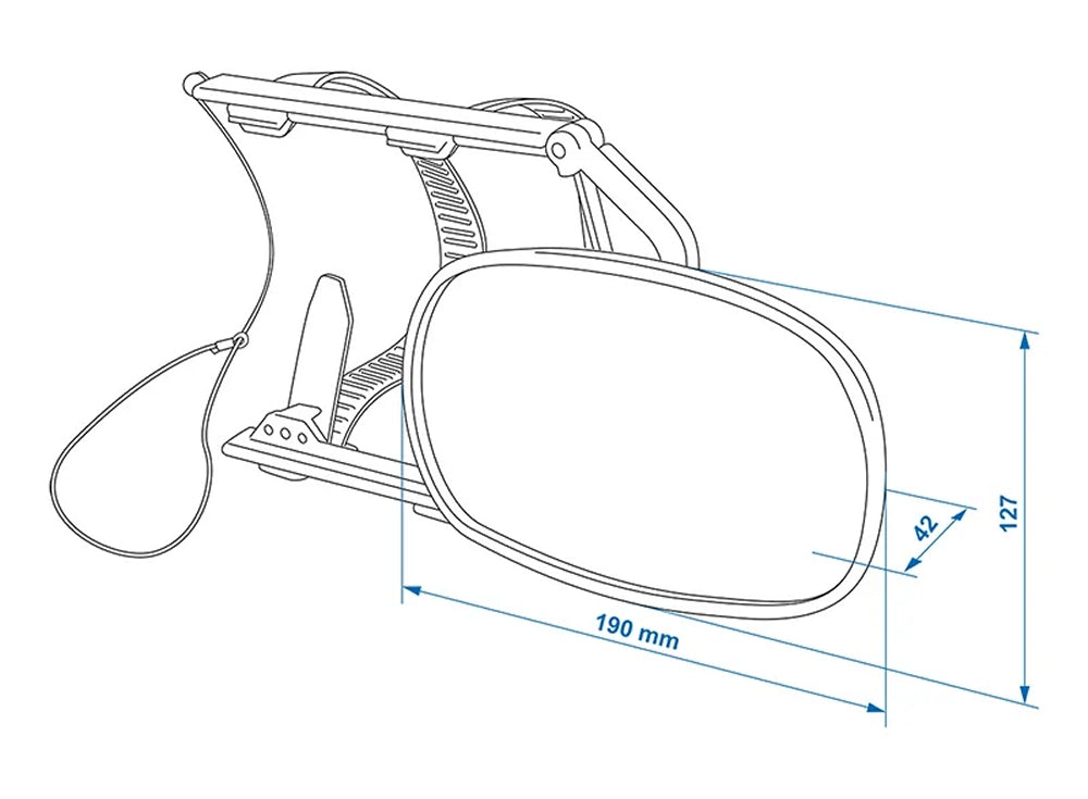 ProPlus 750620 Caravan Spiegel Basic Aufsteckspiegel Wohnwagen Wohnmobil