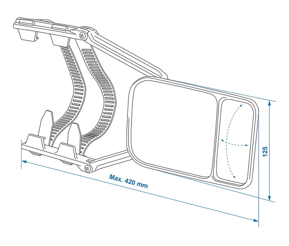 ProPlus 750623 Caravan Spiegel Duo Weitwinkelspiegel Wohnwagen Wohnmobil