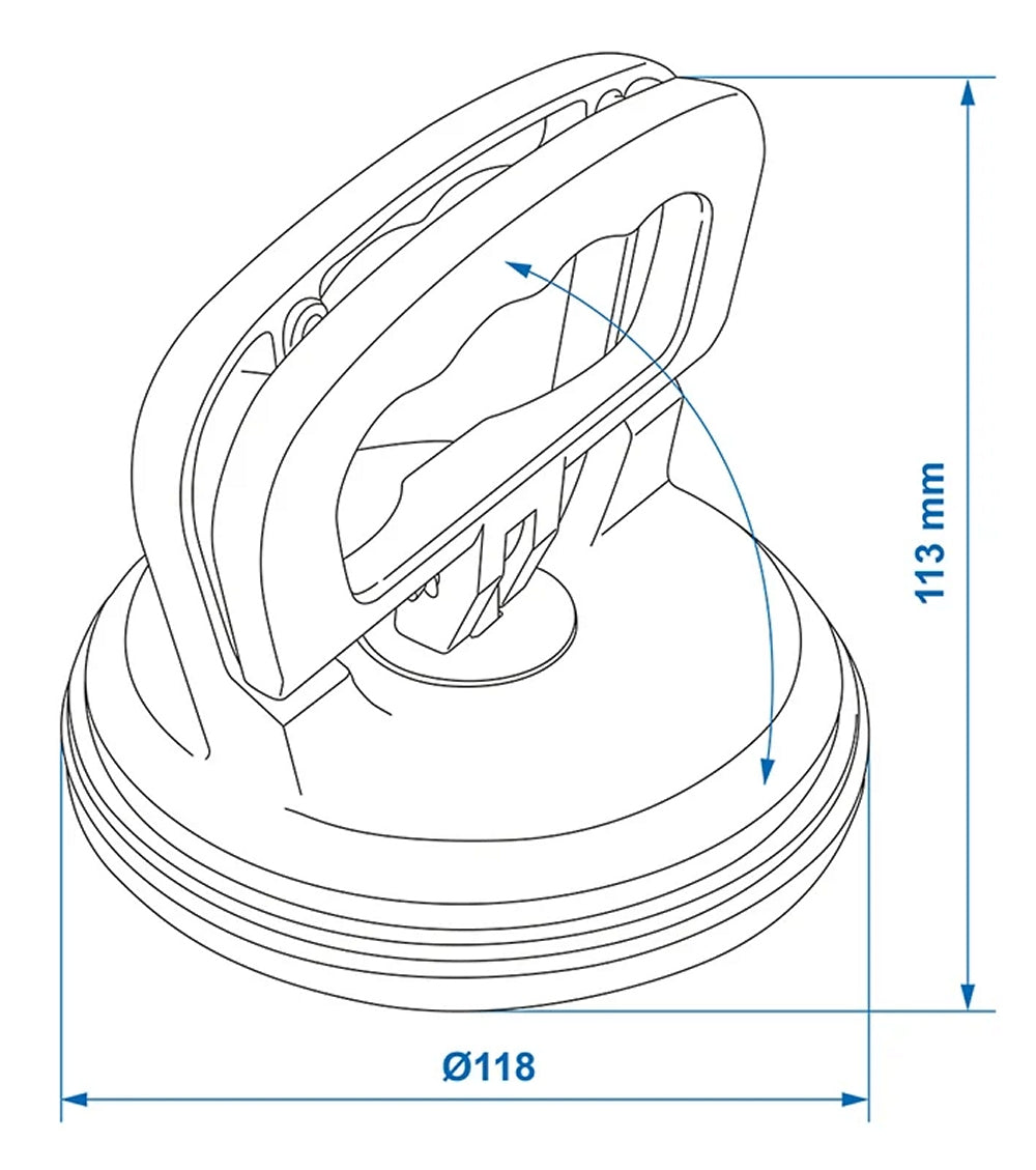 ProPlus 753426 Gummisauger Saugheber Aluminium 1 Saugnapf