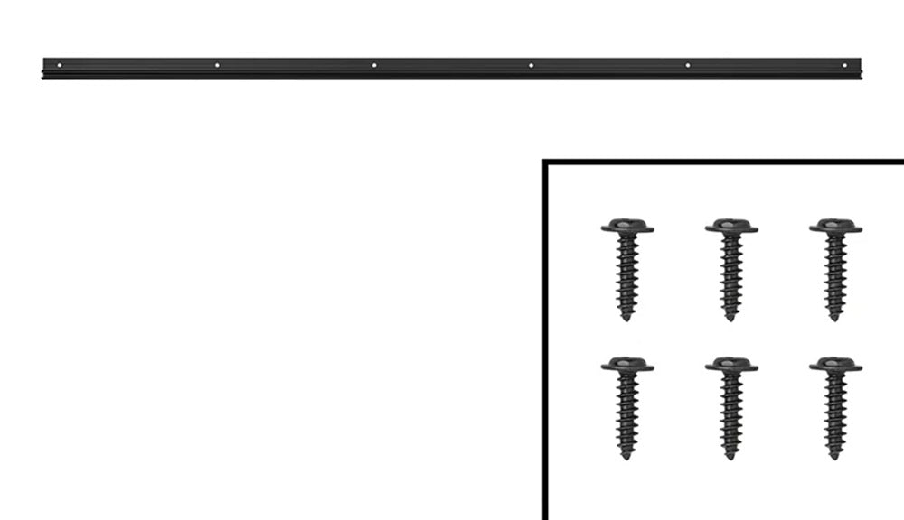 ProPlus 758068BK Zeltschiene Aluminium Schwarz 90° 100 x 2,7cm x Ø9mm Kederschiene
