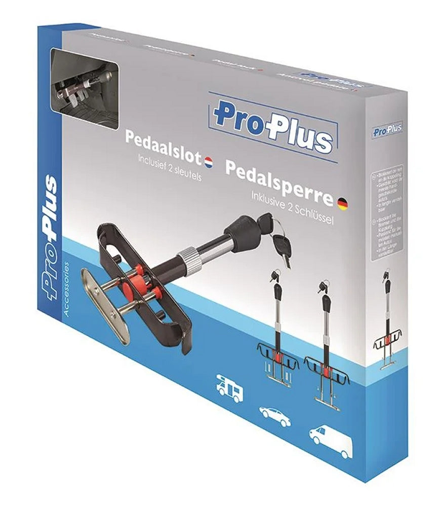 ProPlus 761315 Pedalsperre für Bremspedal & Kupplung mit zwei Schlüsseln