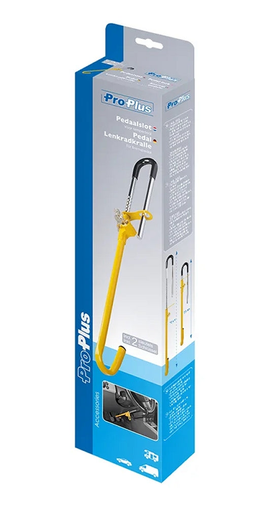 ProPlus 761315V01 Lenkradsperre Pedalsperre für Bremspedal mit zwei Schlüsseln