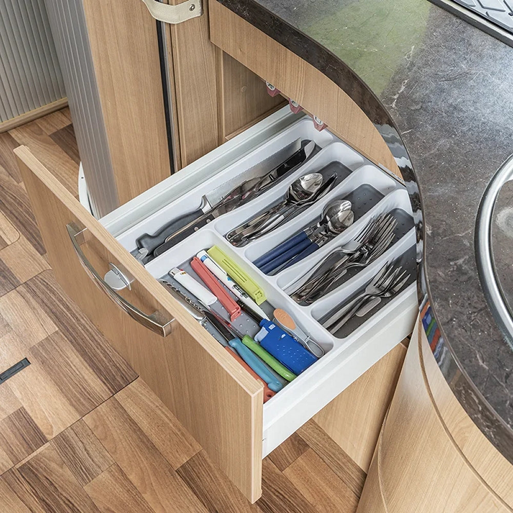 ProPlus 761470 Besteckkasten 6 Fächer 40,5 x 32,5 x 4,5cm Camping