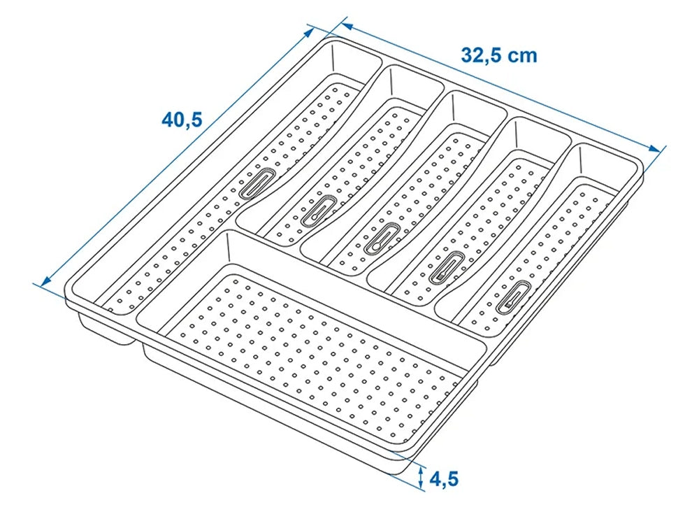 ProPlus 761470 Besteckkasten 6 Fächer 40,5 x 32,5 x 4,5cm Camping