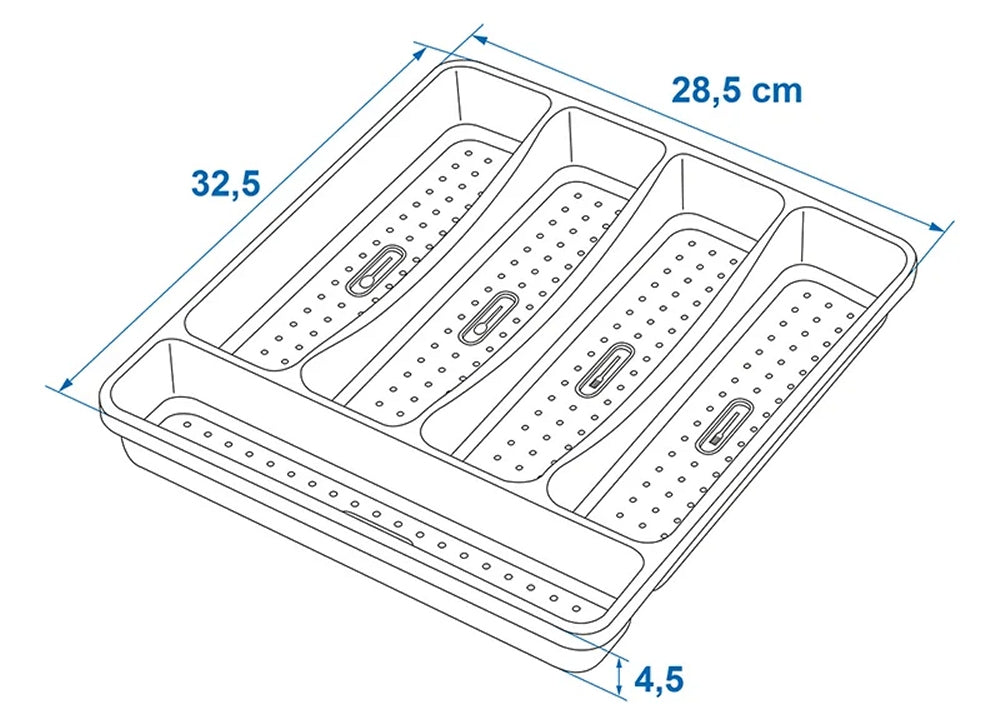 ProPlus 761470V01 Besteckkasten 5 Fächer 32,5 x 28,5 x 4,5cm Camping
