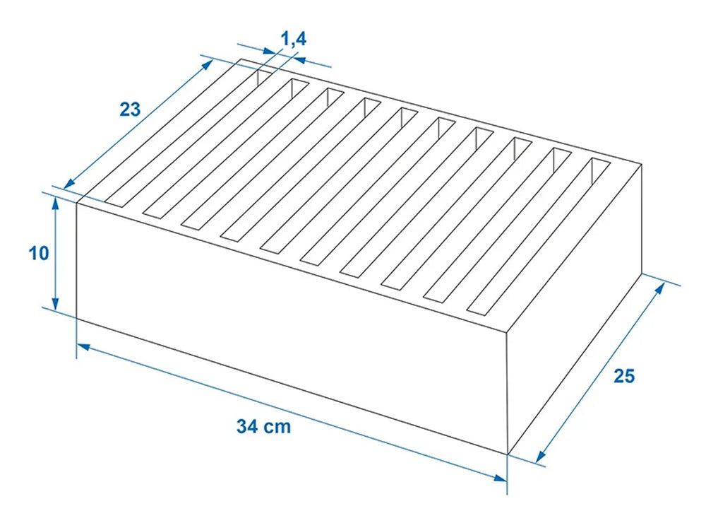 ProPlus 761472PMV01 Tellerhalter aus weichem Schaum für 10 Teller