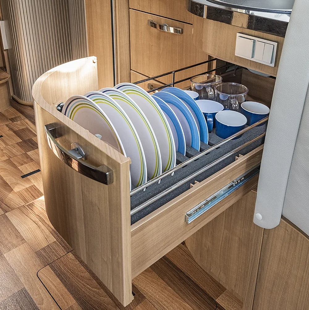 ProPlus 761472PMV02 Geschirrhalter aus weichem Schaum für 8 Teller & 6 Tassen