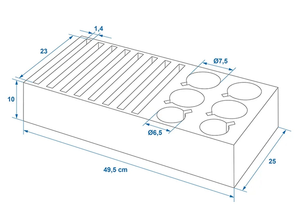 ProPlus 761472PMV02 Geschirrhalter aus weichem Schaum für 8 Teller & 6 Tassen
