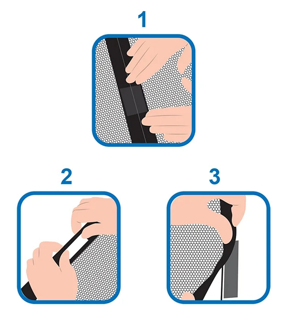 ProPlus 770522 Fliegengittertür mit Magnetverschluss Fliegengitter Tür Camping