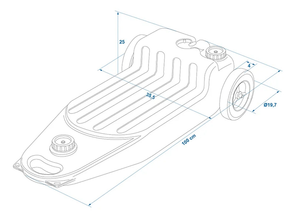 ProPlus AQUA_WMPM Wastemaster Abwassertank 38 Liter grau Schmutzwassertank