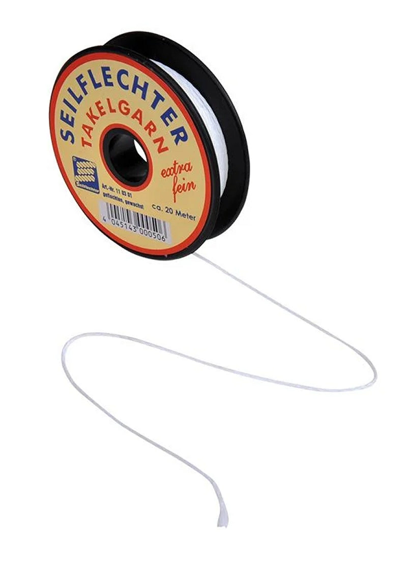 ProPlus SF_110301 Takelgarn extra fein geflochten gewachst 20m weiß Garn